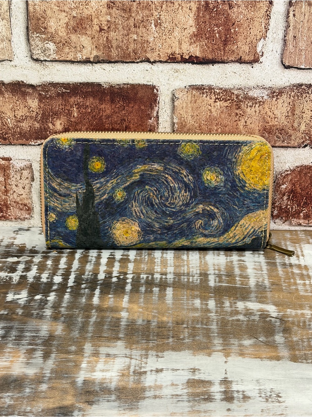 Starry Night Cork Continental Zip Around Wallet - NWOT